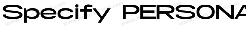 Specify PERSONAL字体转换